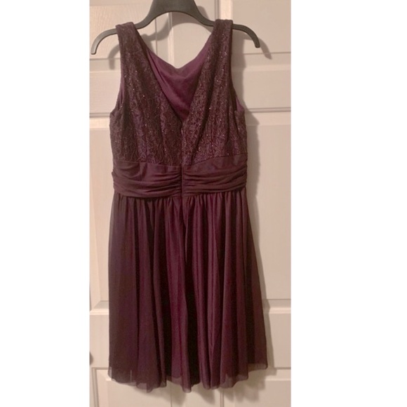 JH EVENINGS Plum Sparkly Cocktail Party Wedding Guest Dress NWT 14 - Picture 5 of 8